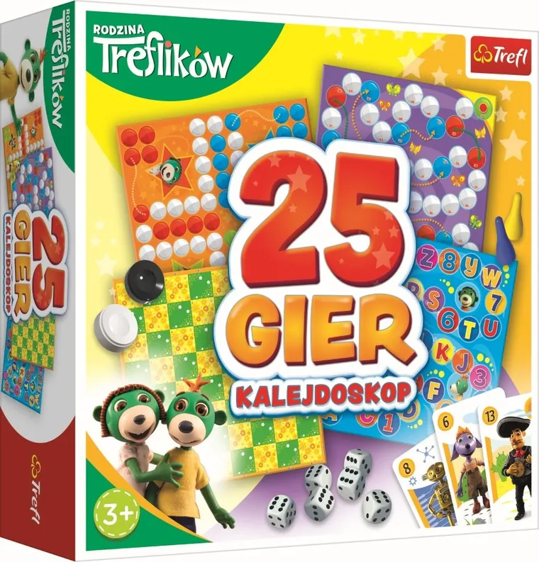 Trefl, Trefliki, Rodzina Treflików, Kalejdoskop 25 gier, zestaw familijny