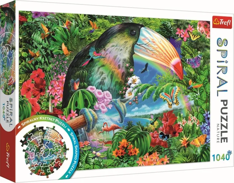 Trefl, Tropikalne zwierzęta, Spiral Puzzle, 1040 elementów
