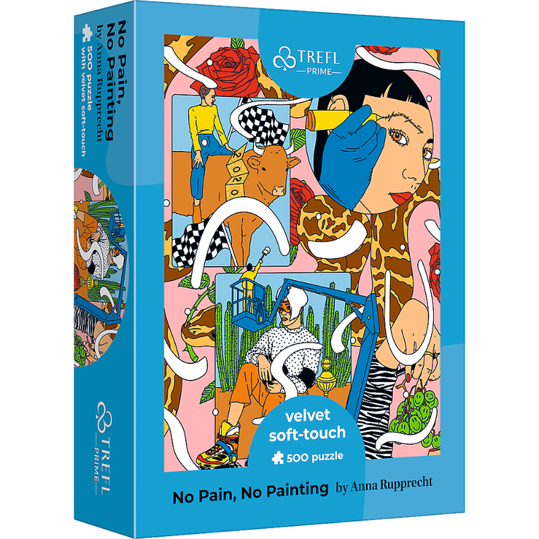 Trefl, Velvet Soft Touch, No Pain, No Painting by Anna Rupprecht, puzzle, 500 elementów