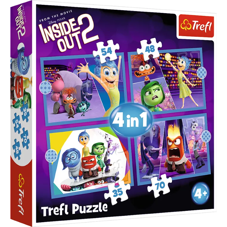 Trefl, W głowie się nie mieści 2, Emocje rządzą, puzzle 4w1, 207 elementów