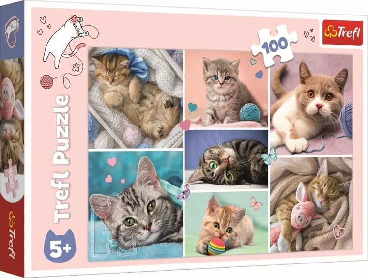 Trefl, W kocim świecie, puzzle, 100 elementów