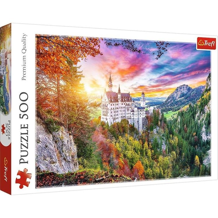 Trefl, Widok na zamek Neuschwanstein Niemcy, puzzle, 500 elementów