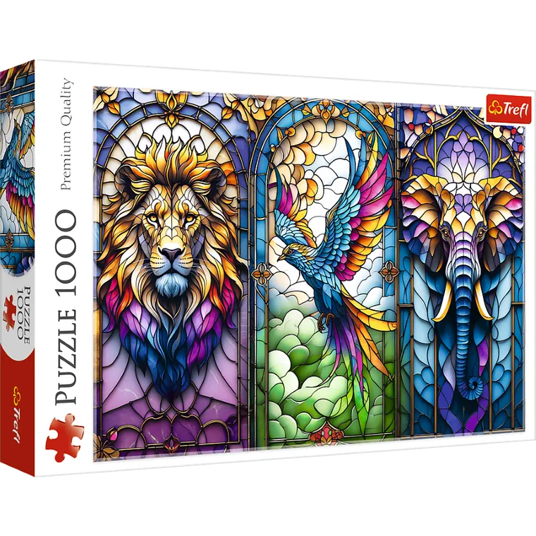 Trefl, Witraż, Zwierzęta, puzzle, 1000 elementów