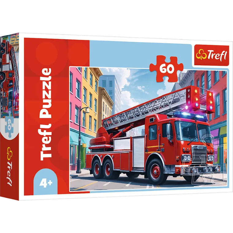 Trefl, Wóz strażacki, puzzle, 60 elementów