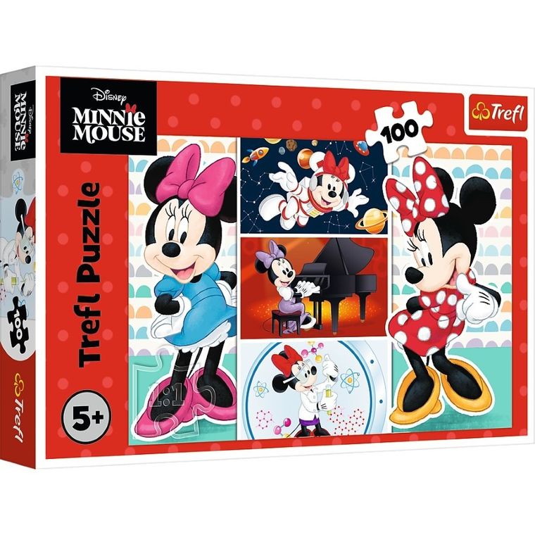 Trefl, Zabawna Minnie, puzzle, 100 elementów