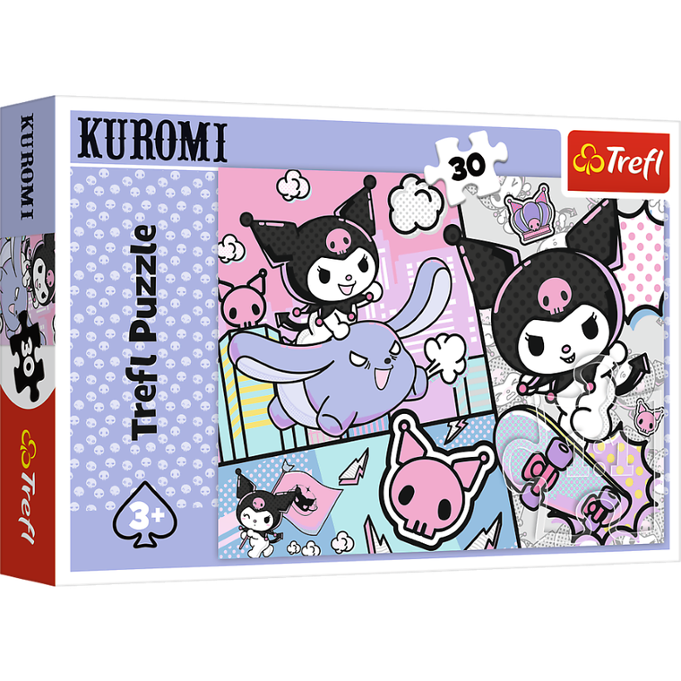 Trefl, Zabawy z Kuromi, puzzle, 30 elementów