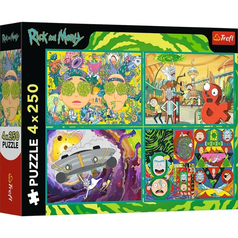 Trefl, Zakręcony świat Ricka i Morty'ego, puzzle, 4-250 elementów