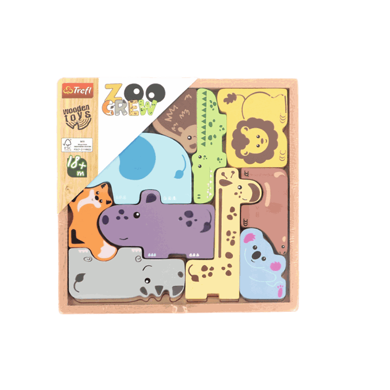 Trefl, Zoo crew, zabawka drewniana
