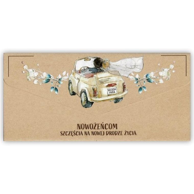 Trend, karnet koperta, Ślub kraft