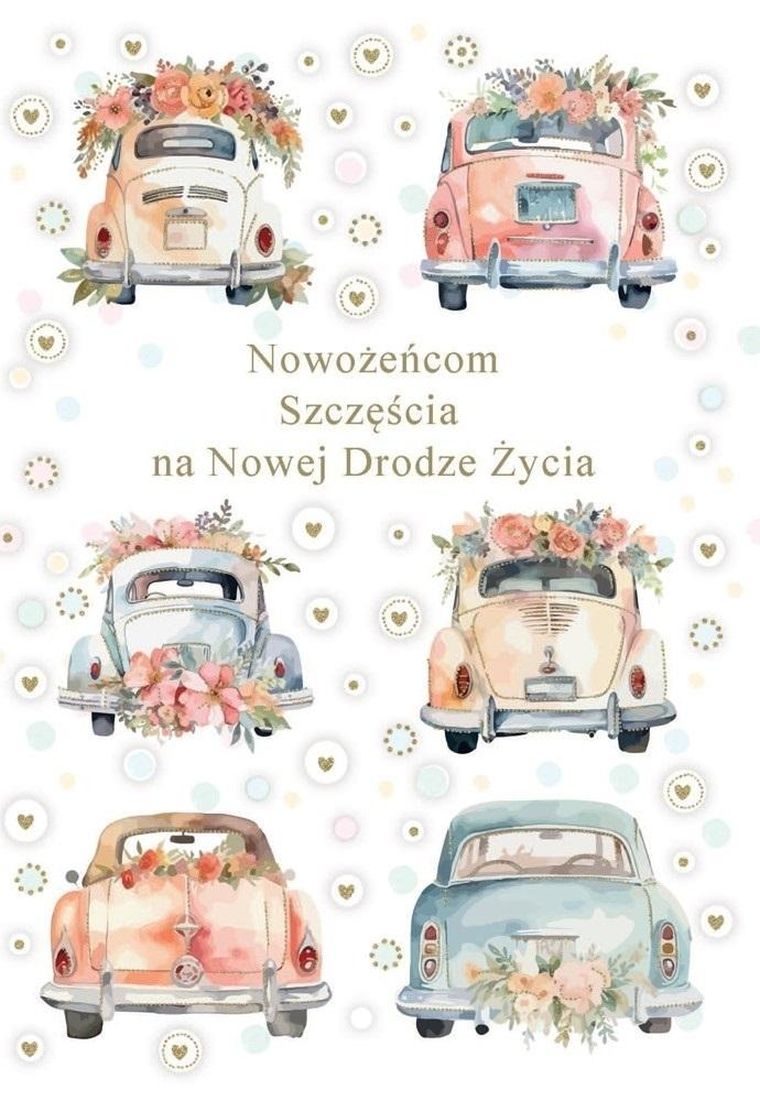 Trend, karnet okolicznościowy, Ślub