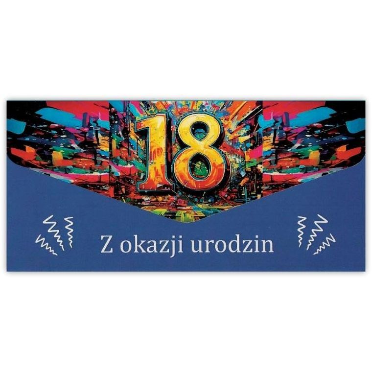 Trend, karnet z kopertą, Urodziny 18