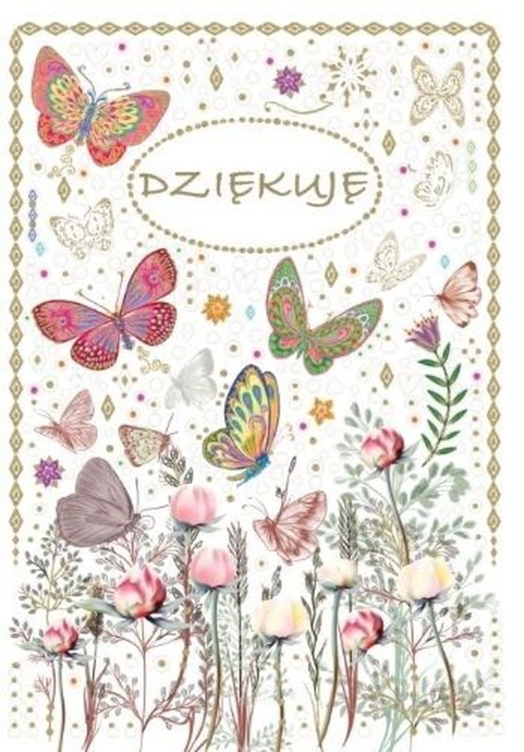 Trend, kartka okolicznościowa, Dziękuję