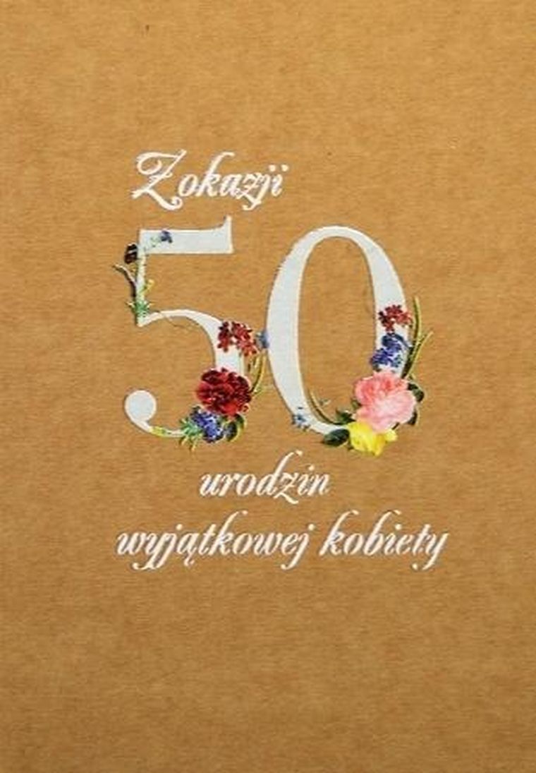 Trend, kartka okolicznościowa, eko, Urodziny 50