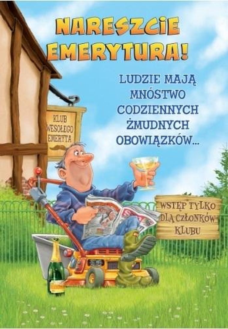 Trend, kartka okolicznościowa, Emerytura