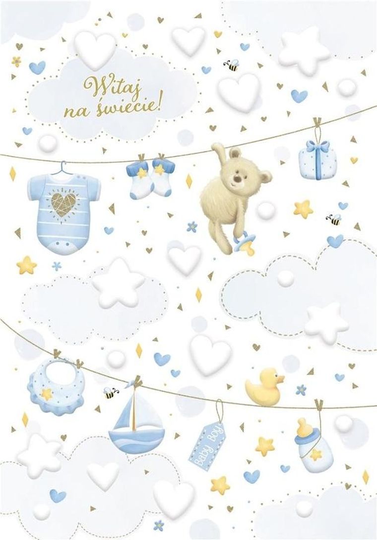 Trend, kartka okolicznościowa, Narodziny niebieskie