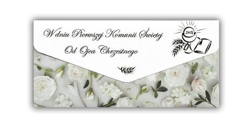 Trend, kartka okolicznościowa od Ojca Chrzestnego, Komunia