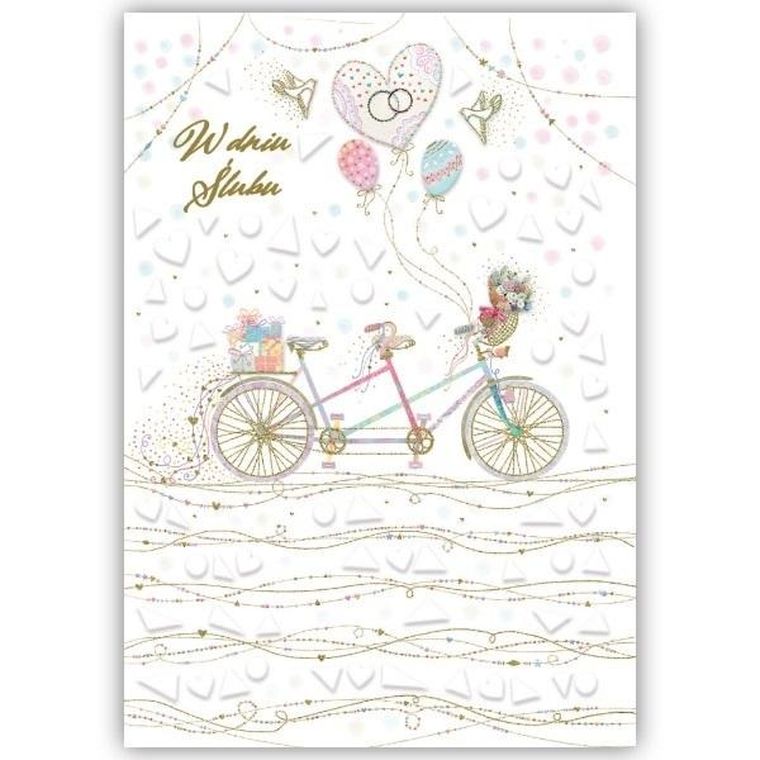 Trend, kartka okolicznościowa, Ślub