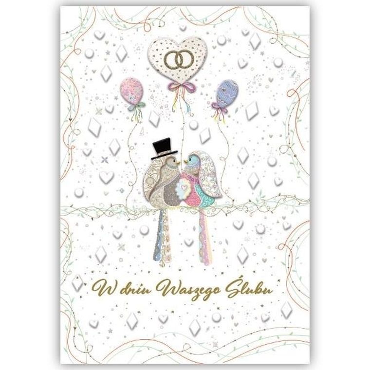 Trend, kartka okolicznościowa, Ślub