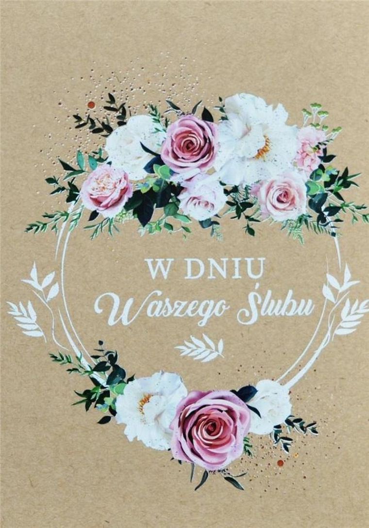 Trend, kartka okolicznościowa, Ślub