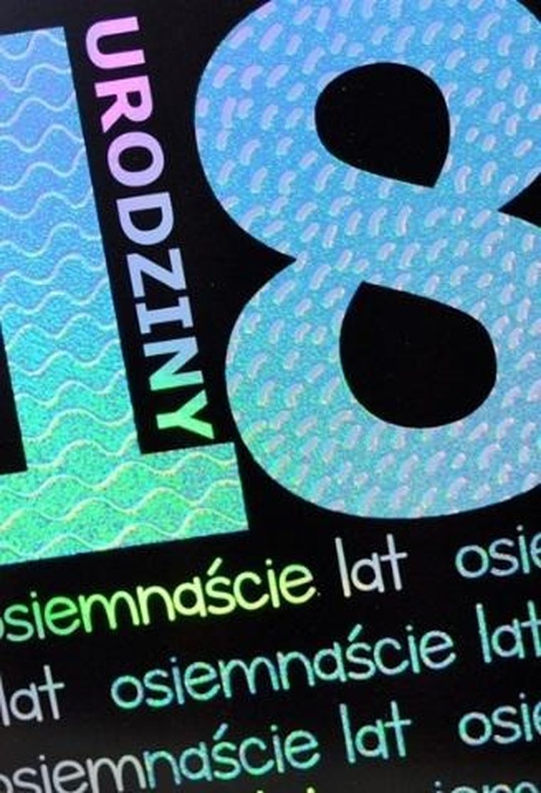 Trend, kartka okolicznościowa, urodziny, 18