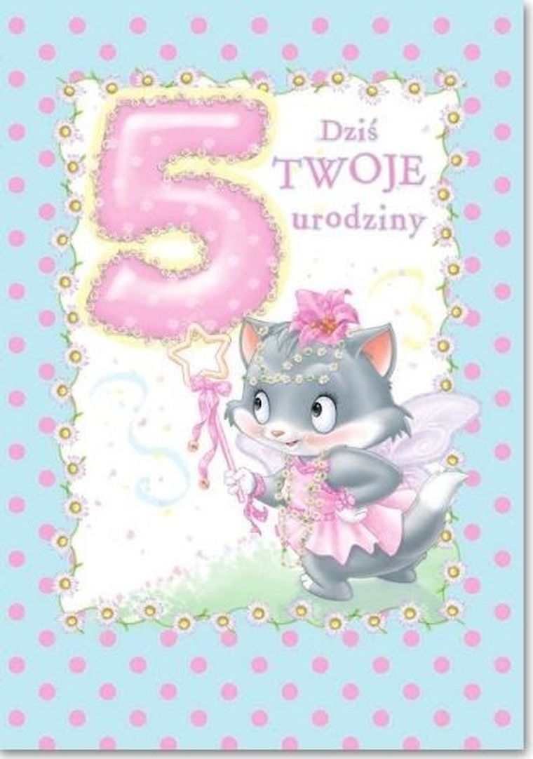 Trend, kartka okolicznościowa, Urodziny 5