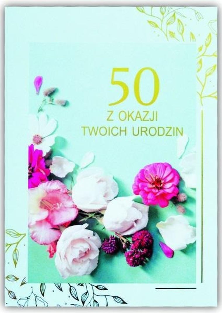 Trend, kartka okolicznościowa, Urodziny 50