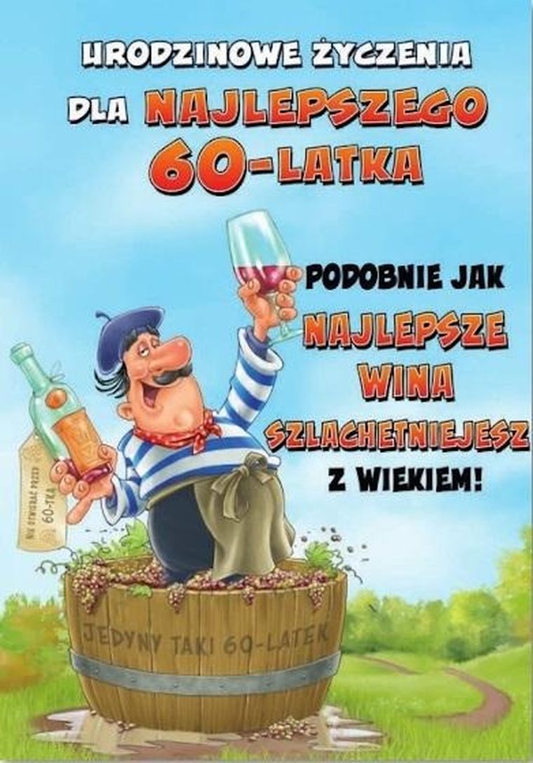 Trend, kartka okolicznościowa, Urodziny 60