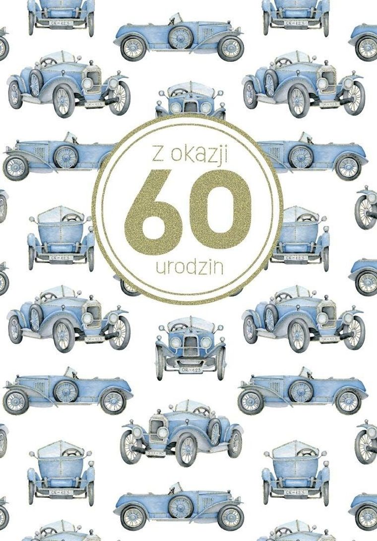 Trend, kartka okolicznościowa, Urodziny, 60
