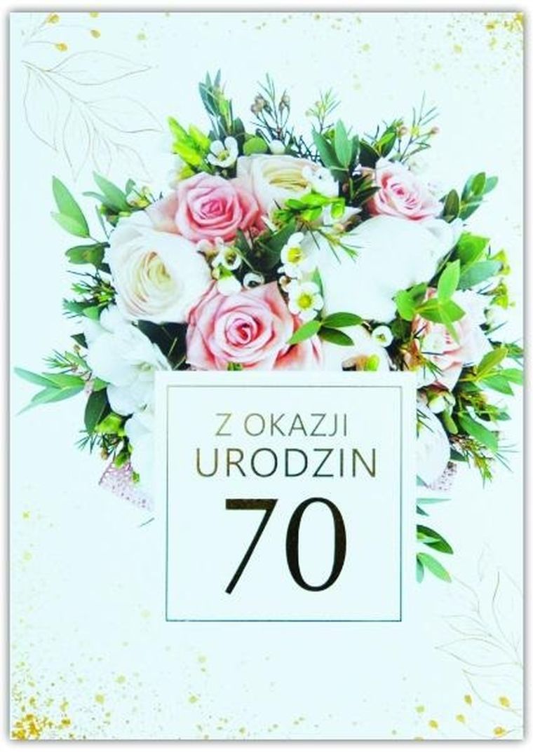 Trend, kartka okolicznościowa, Urodziny 70