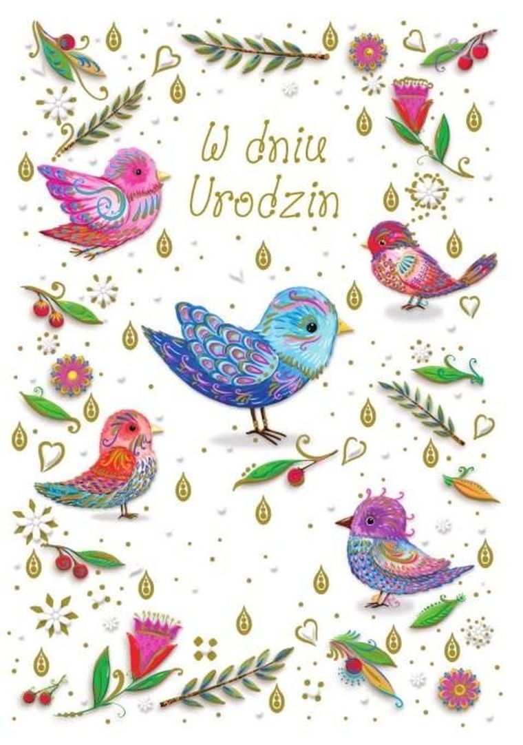 Trend, kartka okolicznościowa, Urodziny