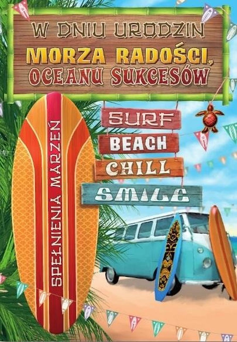 Trend, kartka okolicznościowa, urodziny