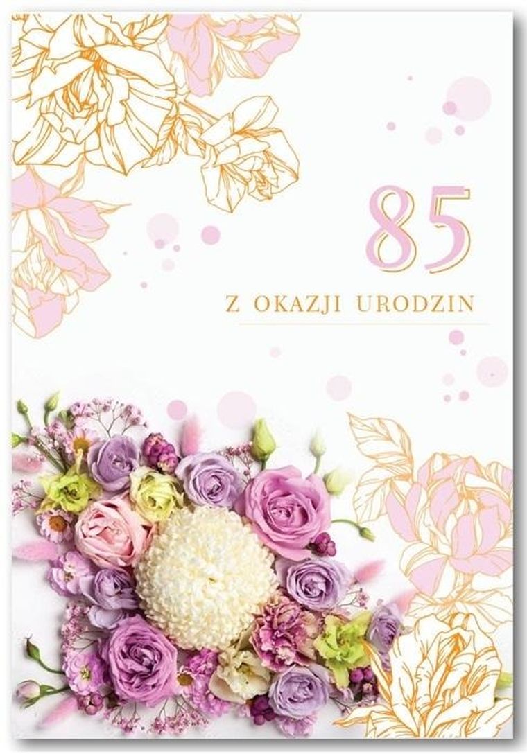 Trend, kartka okolicznościowa, urodziny, 85
