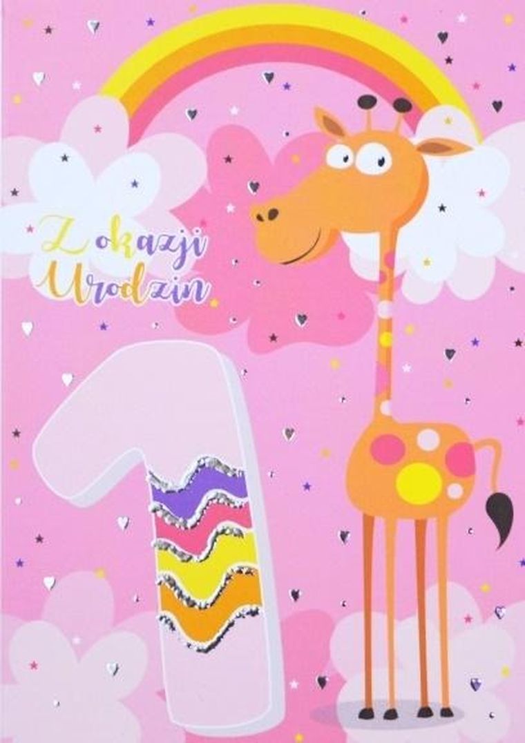 Trend, kartka okolicznościowa, Urodziny, roczek