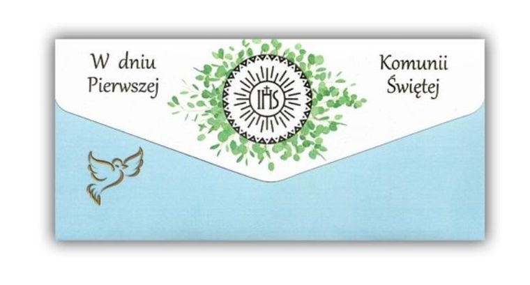 Trend, kartka okolicznościowa z kopertą, Komunia