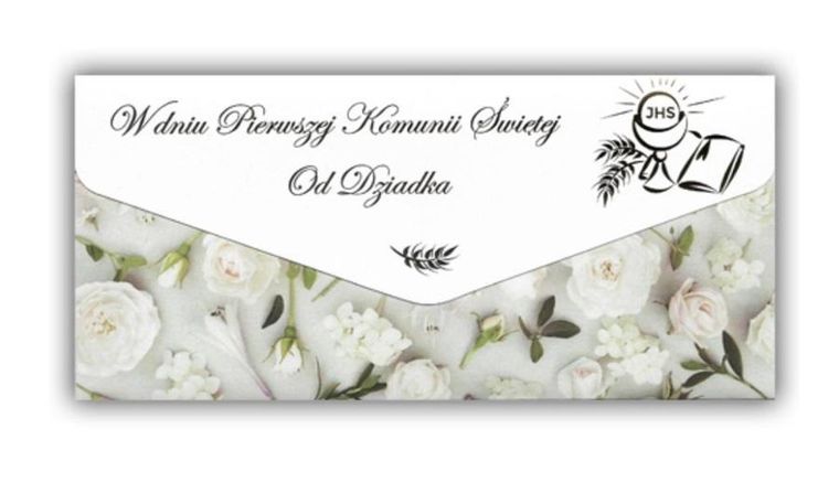 Trend, kartka okolicznościowa z kopertą, Komunia