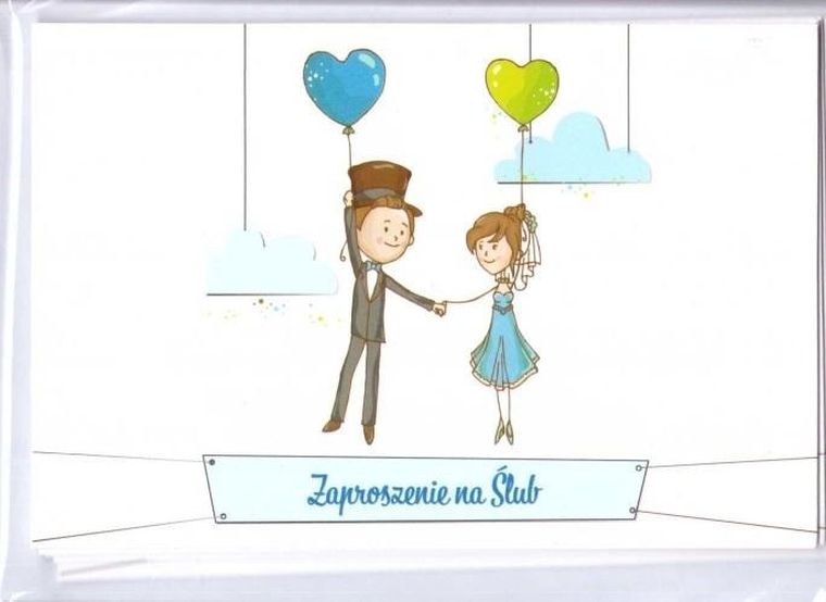 Trend, zaproszenie, Ślub, 10 szt.