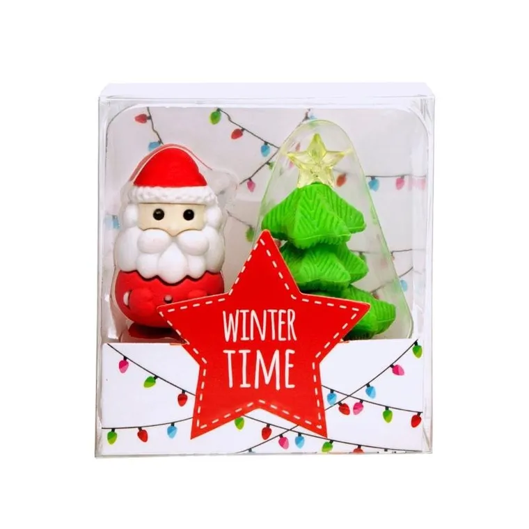 Trendhaus, gumka do ścierania, mikołaj i choinka