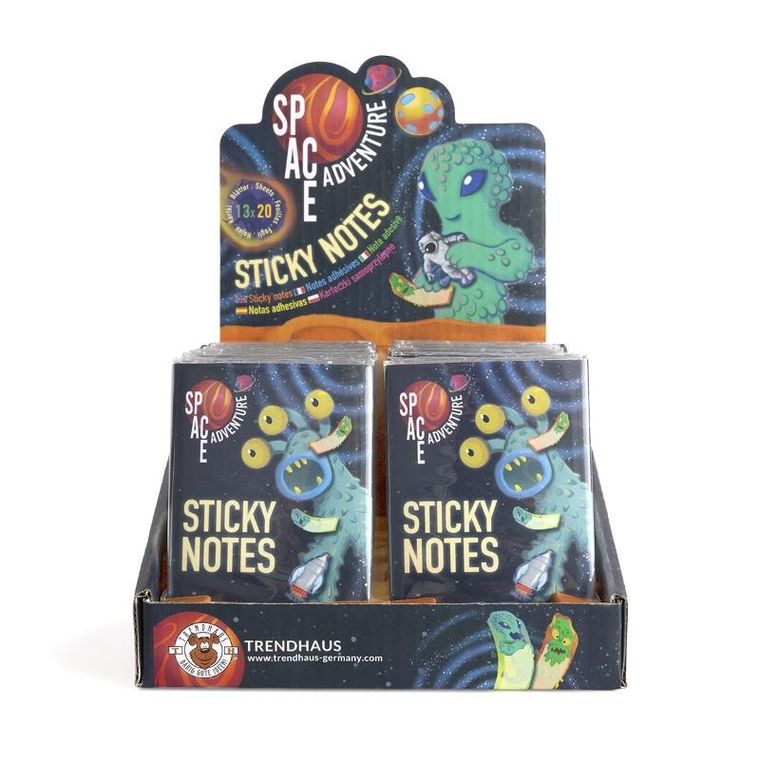 Trendhaus, karteczki samoprzylepne w organizerze, Space Adventure, 1 szt.