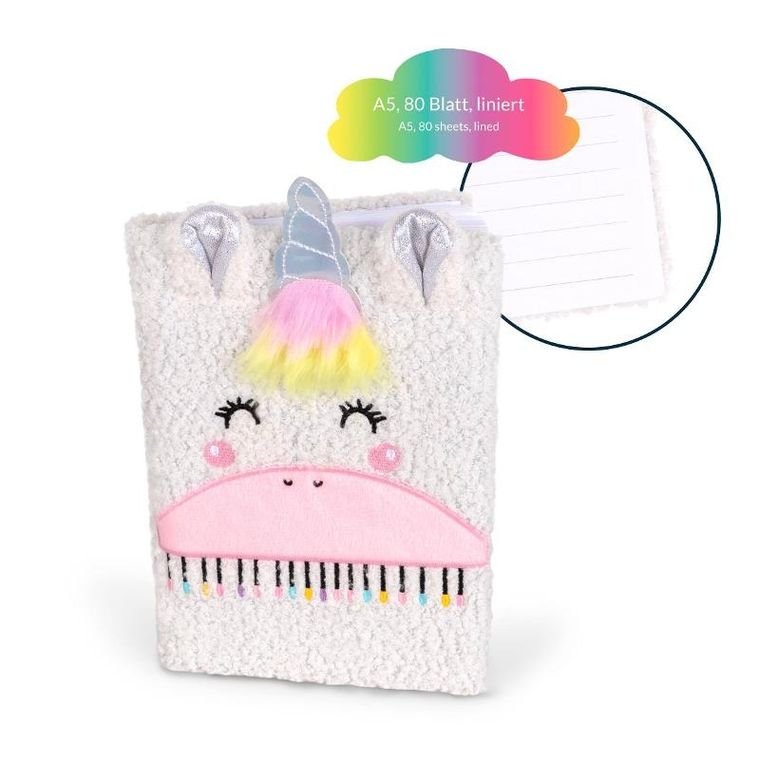 Trendhaus, notatnik A5 pluszowy, w linie, 1 szt.