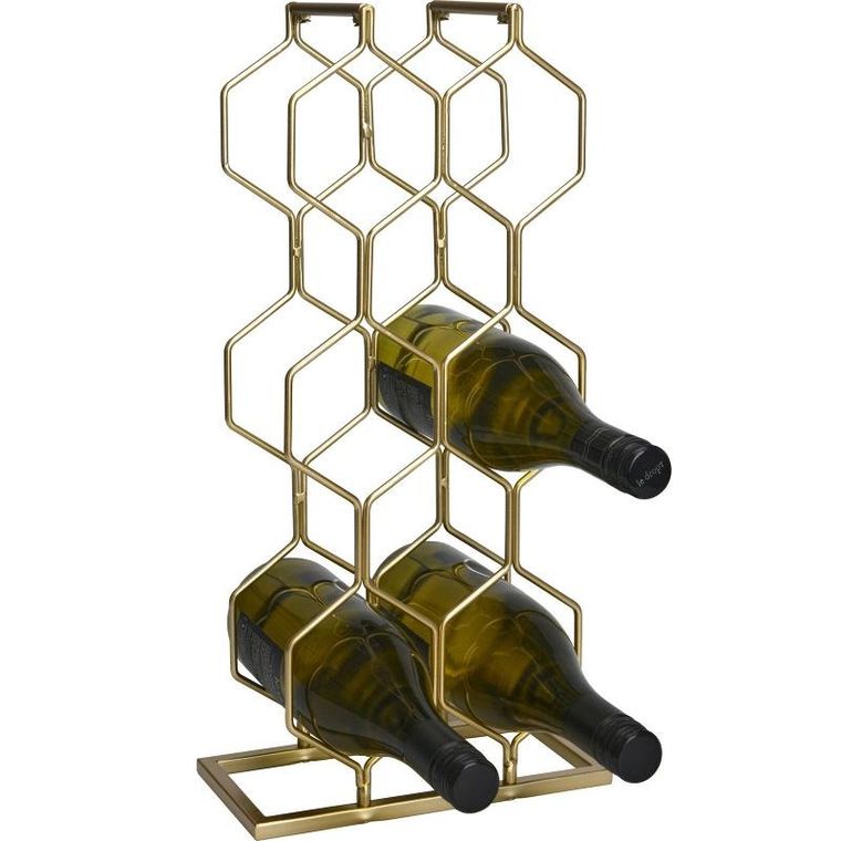 Trends4You, metalowy stojak na wino, na 8 butelek, wys. 48 cm