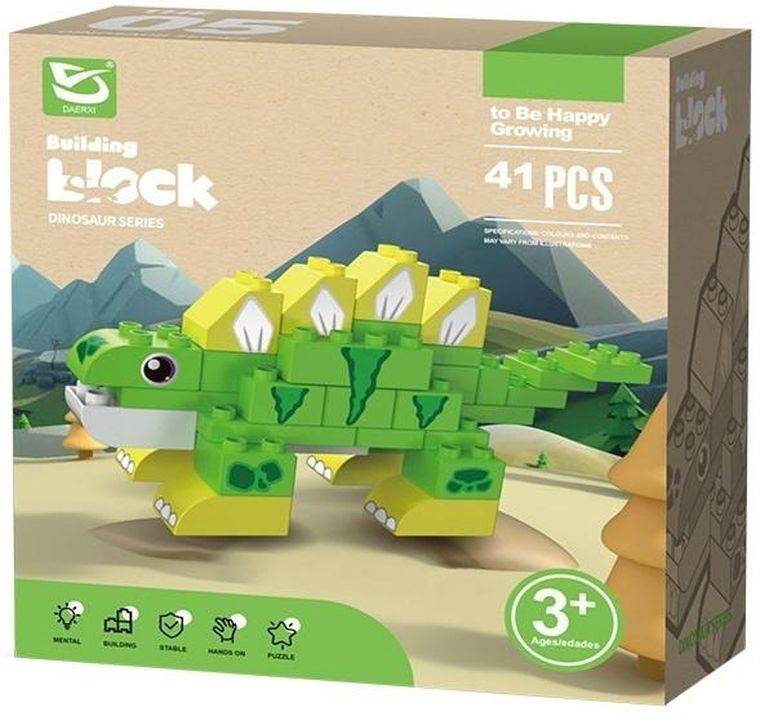 Trifox, dinozaur, klocki, 41 elementów