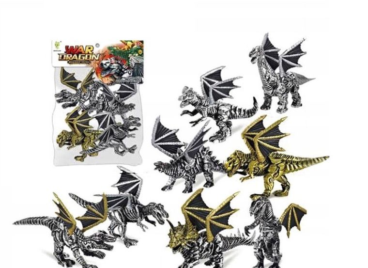 Trifox, dinozauro-smoki, figurki, 8 szt.