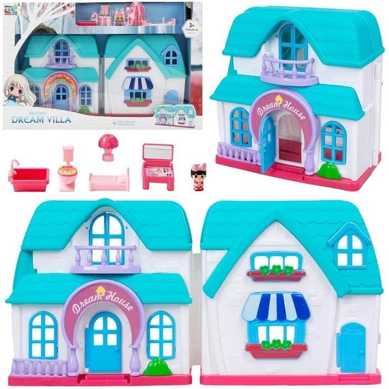 Trifox, domek dla lalek, niebieski