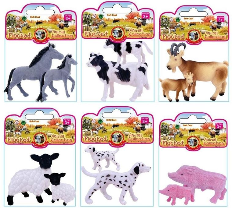 Trifox, farma, mama i dziecko, figurki flokowane