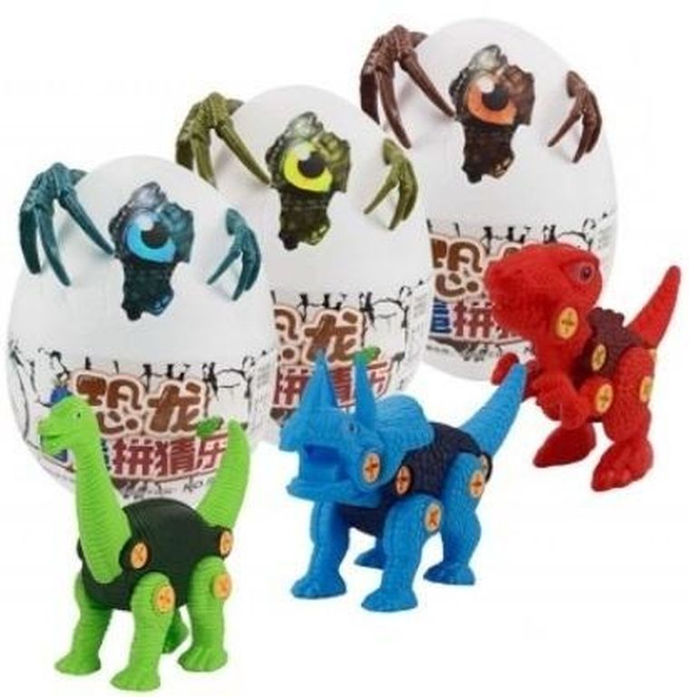 Trifox, figurka, dinozaur do skręcania w jajku