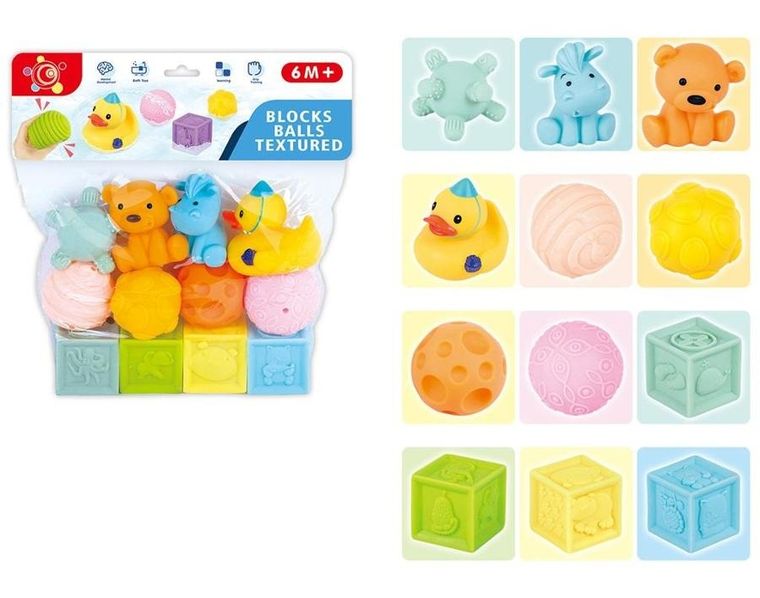 Trifox, klocki sensoryczne, miękkie, 12 szt.