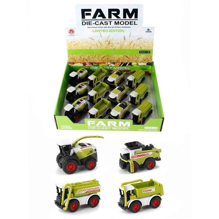 Trifox, kombajn, metalowy pojazd rolniczy z napędem pull back, 1 szt.
