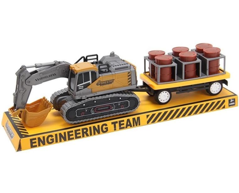 Trifox, koparka z przyczepą, pojazd budowlany