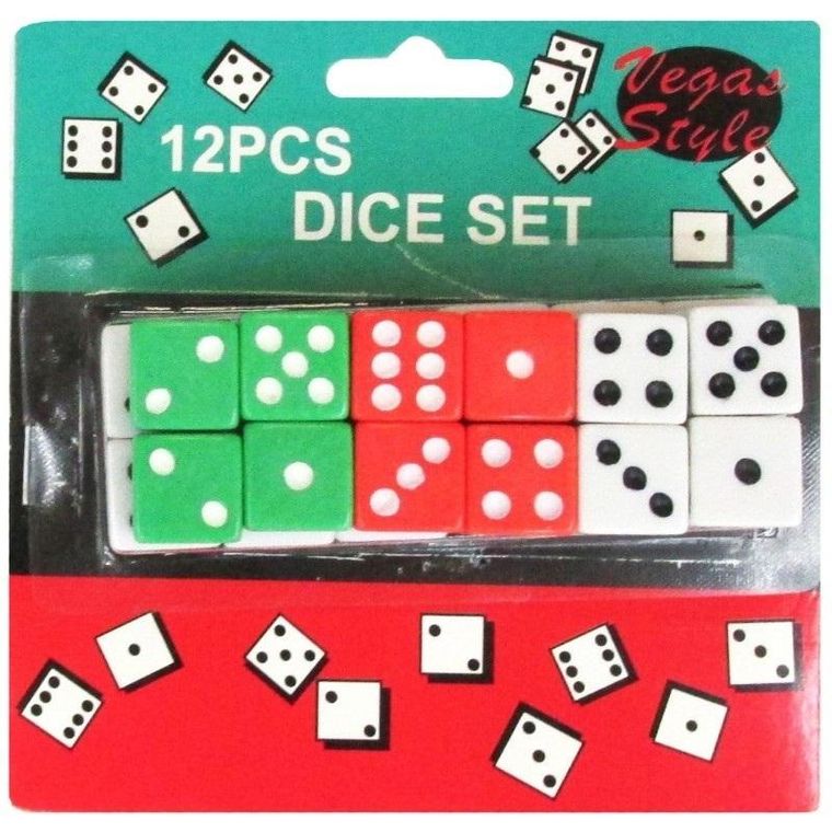 Trifox, kostka do gry, kolorowa, 12 szt.