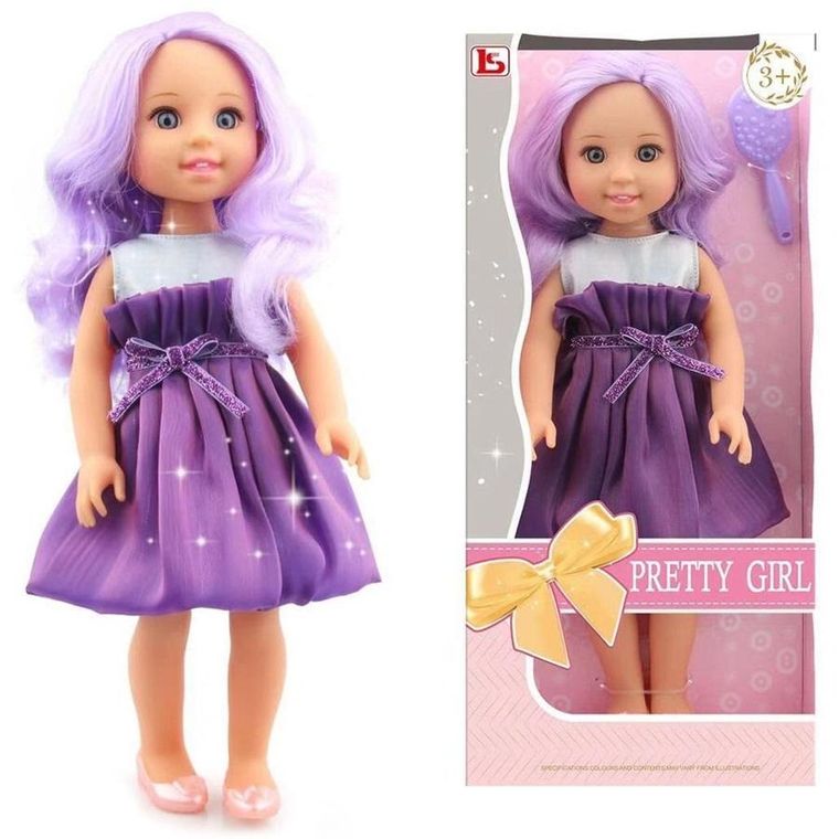 Trifox, lalka, dziewczynka, fioletowa, 38 cm